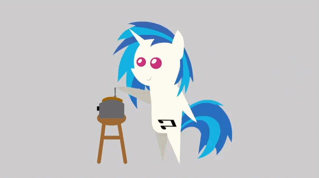 Size: 636x356 | Tagged: safe, artist:chicken-cake, derpibooru import, vinyl scratch, pony, unicorn, animated, ash, death, disintegration, dumb ways to die, electrocution, eyeball, eyes, female, fork, incineration, mare, pointy ponies, solo, toaster