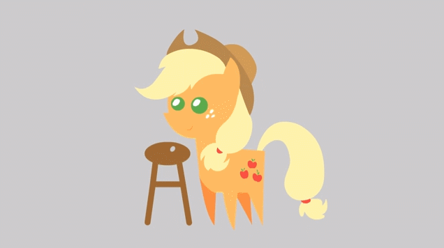 Size: 636x356 | Tagged: safe, artist:chicken-cake, derpibooru import, applejack, earth pony, pony, animated, bloated, dumb ways to die, female, inflation, mare, pill, pointy ponies, solo