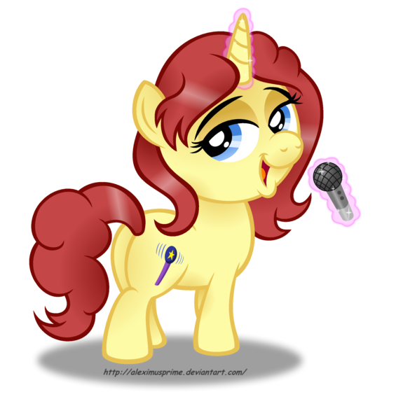 Size: 2449x2600 | Tagged: safe, artist:aleximusprime, derpibooru import, oc, unofficial characters only, pony, unicorn, microphone, plot, simple background, solo, transparent background