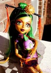 Size: 600x850 | Tagged: safe, artist:mistralla, derpibooru import, spike, crossover, doll, irl, jinafire long, monster high, photo, toy