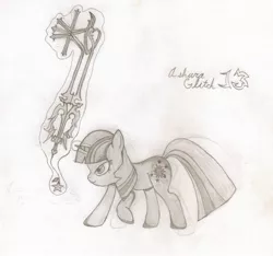 Size: 1620x1516 | Tagged: artist:ashura-zg, derpibooru import, kingdom hearts, oathkeeper, safe, solo, twilight sparkle