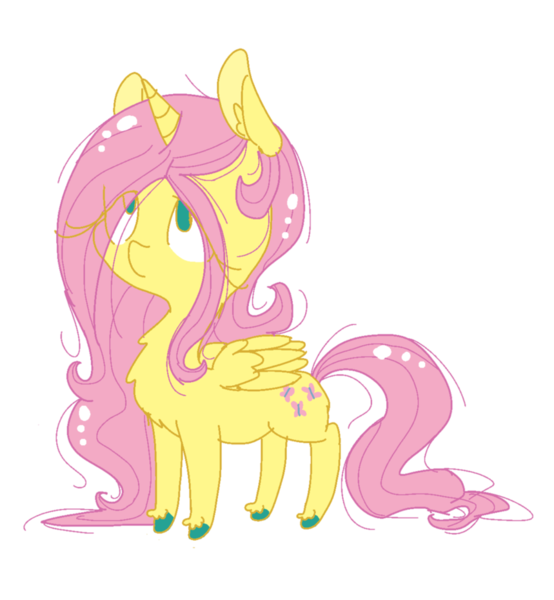 Size: 859x930 | Tagged: safe, artist:lulucario, derpibooru import, fluttershy, alicorn, pony, alicornified, fluttercorn, race swap, solo