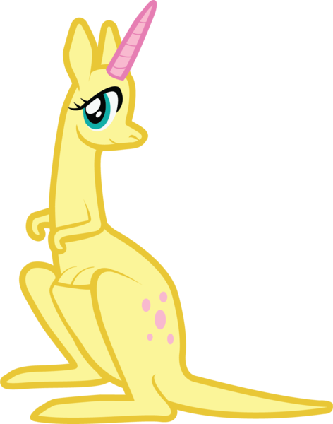 Size: 1057x1344 | Tagged: crotchboobs, derpibooru import, edit, female, fluttershy, forced meme, kangaroo, kangaroonicorn, meme, safe, solo, species swap, wat