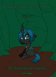 Size: 1149x1589 | Tagged: artist:mr-samson, changeling, cover, derpibooru import, female, hybrid, interspecies offspring, oc, oc:amora, offspring, parent:queen chrysalis, parent:shining armor, parents:shining chrysalis, quadrupedal, safe, solo, unofficial characters only