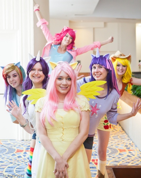 Size: 713x900 | Tagged: applejack, artist:mollyisacatlady, artist:twinklebatcosplay, artist:xsoulxxxreaperx, cosplay, derpibooru import, fluttershy, human, irl, irl human, photo, pinkie pie, rainbow dash, rarity, safe, twilight sparkle