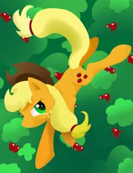 Size: 800x1035 | Tagged: safe, artist:ghostlymuse, derpibooru import, applejack, apple, solo