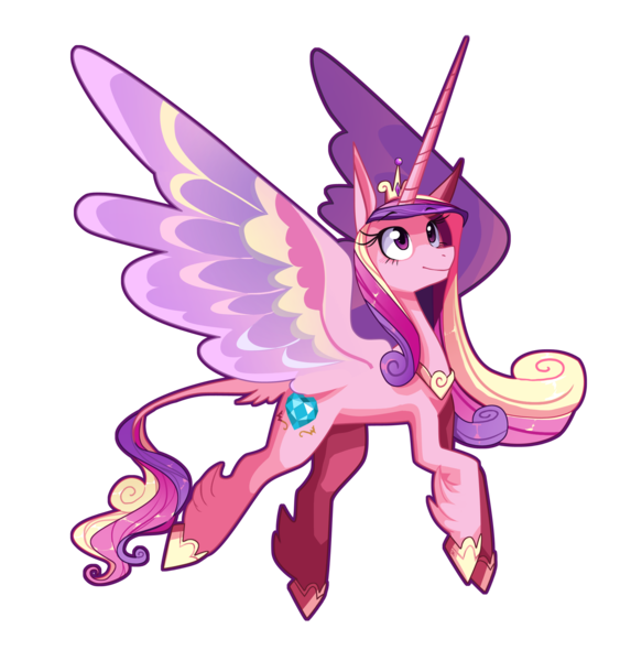 Size: 1984x2079 | Tagged: safe, artist:frogbians, derpibooru import, princess cadance, alicorn, classical unicorn, pony, unicorn, cloven hooves, female, floating, hoof shoes, jewelry, leg fluff, leonine tail, long horn, mare, simple background, solo, spread wings, transparent background, unshorn fetlocks, wings