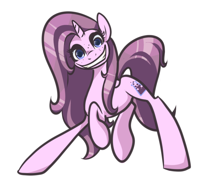 Size: 1000x849 | Tagged: safe, artist:inlucidreverie, derpibooru import, oc, oc:viktory, unofficial characters only, pony, unicorn, fallout equestria, freckles, grin, simple background, solo, transparent background