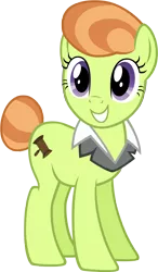 Size: 3000x5154 | Tagged: safe, artist:m99moron, derpibooru import, lady justice, swift justice, earth pony, pony, absurd resolution, background pony, female, mare, simple background, smiling, solo, suit collar, tail bun, transparent background, vector