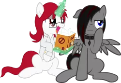 Size: 1077x742 | Tagged: safe, artist:sasukex125, derpibooru import, oc, oc:aulann, oc:dezzy, unofficial characters only, pegasus, pony, unicorn, book, collar, glasses, horn, magic, make out paradise, naruto, wings