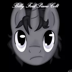 Size: 707x707 | Tagged: safe, artist:kathyhauser, derpibooru import, ponified, pony, unicorn, album, album cover, billy joel, cover, parody, piano man, ponified album cover, solo