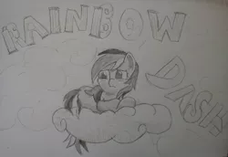 Size: 1024x703 | Tagged: artist needed, cloud, cloudy, derpibooru import, rainbow dash, safe, solo, source needed, traditional art