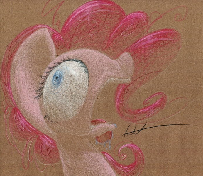 Size: 936x812 | Tagged: artist:getchanoodlewet, derpibooru import, pinkie pie, safe, solo, traditional art