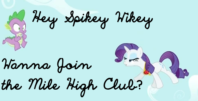 Size: 694x355 | Tagged: suggestive, derpibooru import, edit, edited screencap, screencap, rarity, spike, dragon, pony, unicorn, secret of my excess, caption, female, fire ruby, gem, implied sex, innuendo, male, mare, mile high club, rarity's bad pickup lines, ruby, shipping, sparity, straight