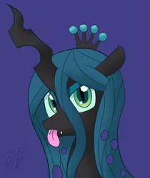 Size: 705x839 | Tagged: dead source, safe, artist:wildberry-poptart, derpibooru import, queen chrysalis, changeling, changeling queen, :p, female, solo, tongue out