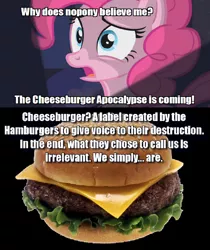 Size: 680x810 | Tagged: cheeseburger, cheeseburger apocalypse, coach, derpibooru import, left 4 dead, left 4 dead 2, mass effect, pinkie pie, reapers, safe, sovereign