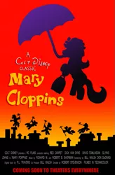 Size: 427x650 | Tagged: artist:paper-pony, derpibooru import, mary poppins, movie poster, parody, ponified, safe, umbrella