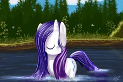 Size: 1800x1200 | Tagged: artist:warfost, derpibooru import, pretty, rarity, safe, solo, wet, wet mane, wet mane rarity