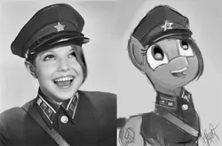 Size: 600x397 | Tagged: artist needed, black and white, communism, derpibooru import, grayscale, human, irl, irl human, oc, photo, safe