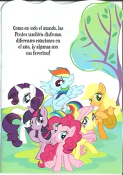 Size: 1031x1457 | Tagged: applejack, book, derpibooru import, fluttershy, pinkie pie, rainbow dash, rarity, safe, spanish, twilight sparkle