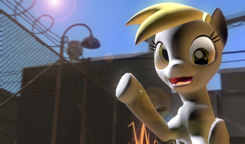 Size: 1024x600 | Tagged: safe, artist:kayakazan, derpibooru import, derpy hooves, pegasus, pony, 2fort, 3d, female, gmod, mare, solo, team fortress 2