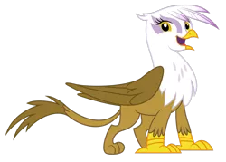 Size: 1600x1145 | Tagged: safe, artist:martinnus1, derpibooru import, gilda, gryphon, griffon the brush off, happy, simple background, smiling, solo, transparent background, vector, when she smiles