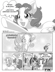 Size: 2550x3300 | Tagged: artist:shinta-girl, comic, derpibooru import, monochrome, oc, oc:shinta pony, safe, spanish, unofficial characters only