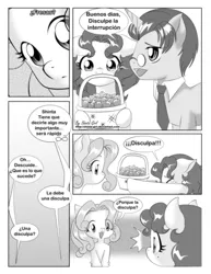 Size: 2550x3300 | Tagged: artist:shinta-girl, comic, derpibooru import, monochrome, oc, oc:shinta pony, safe, spanish, unofficial characters only