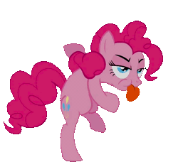 Size: 590x538 | Tagged: safe, artist:faroffpromise, artist:jailbait, derpibooru import, pinkie pie, animated, dancing, evil enchantress, simple background, solo, spitty pie, tongue out, transparent background, vector