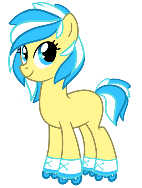 Size: 764x1010 | Tagged: safe, artist:pepooni, derpibooru import, oc, oc:ring runner, unofficial characters only, pony, blank flank, female, mare, roller skates, simple background, skates, solo, transparent background, vector