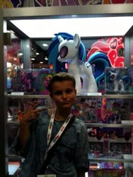 Size: 360x480 | Tagged: brushable, derpibooru import, human, irl, irl human, photo, safe, san diego comic con, sdcc 2013, toy, vinyl scratch