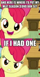 Size: 572x1105 | Tagged: apple bloom, dvd, if i had one, image macro, safe, season 3, the fairly oddparents