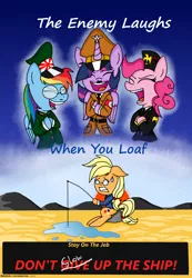 Size: 1944x2816 | Tagged: adolf hitler, applejack, artist:daisy-dictator, benito mussolini, derpibooru import, glasses, hideki tojo, parody, pinkie pie, poster, propaganda, rainbow dash, safe, twilight sparkle, world war ii