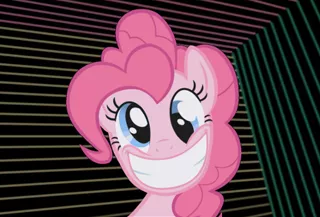 Size: 500x339 | Tagged: 80s, derpibooru import, max headroom, pinkie pie, safe, solo