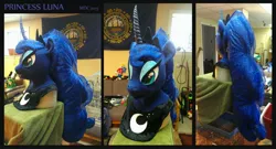 Size: 1280x692 | Tagged: artist:sheppymomma, clothes, costume, derpibooru import, fursuit, head, princess luna, safe