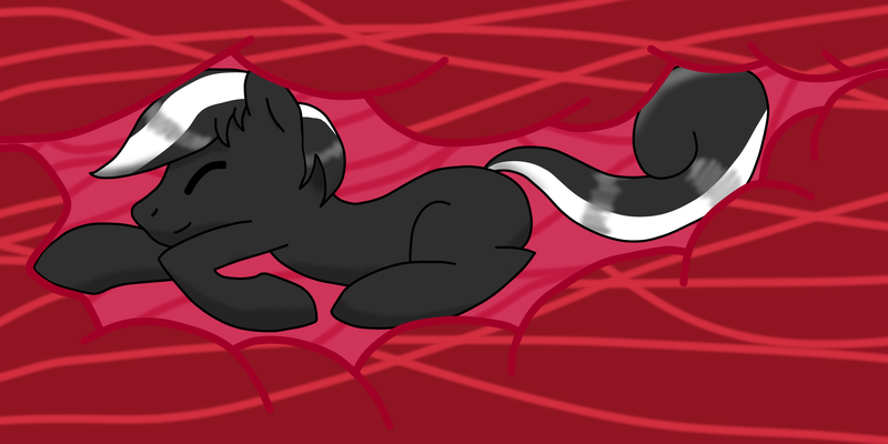 Size: 3264x1630 | Tagged: artist:wolfie, derpibooru import, fetish, oc, oc:jovial, original species, safe, skunk, skunk pony, solo, unofficial characters only, vore