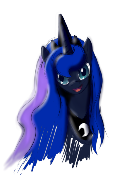 Size: 2001x2721 | Tagged: artist:spacehunt, cute, derpibooru import, laughing, princess luna, safe, sketch, smiling, solo