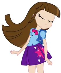 Size: 1382x1638 | Tagged: safe, color edit, derpibooru import, edit, twilight sparkle, equestria girls, human coloration, natural hair color, realism edits, simple background, solo, transparent background, vector