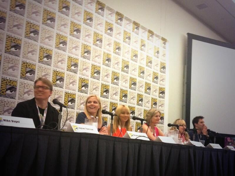 Size: 1024x769 | Tagged: cathy weseluck, daniel ingram, derpibooru import, human, irl, irl human, jayson thiessen, meghan mccarthy, panel, photo, safe, san diego comic con, sdcc 2013, tara strong, voice actor