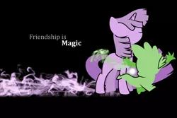 Size: 1920x1280 | Tagged: safe, artist:skeptic-mousey, derpibooru import, spike, twilight sparkle, dust: an elysian tail, style emulation