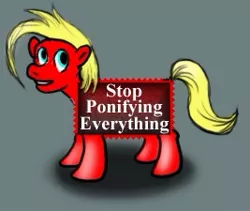 Size: 267x225 | Tagged: anti-pony, artist:jarntazecht, dead source, derpibooru import, deviantart, deviantart bitch, deviantart stamp, irony, meta, ponified, rebuttal, response, safe, solo, stamp