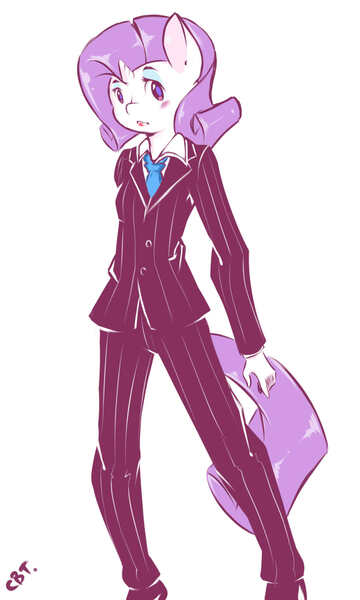 Size: 900x1500 | Tagged: anthro, artist:cold-blooded-twilight, clothes, derpibooru import, rarity, safe, solo, suit