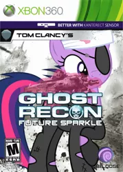 Size: 716x1000 | Tagged: artist:nickyv917, box art, derpibooru import, future twilight, gun, kinect, parody, safe, tom, tom clancy, twilight sparkle, ubisoft, xbox 360