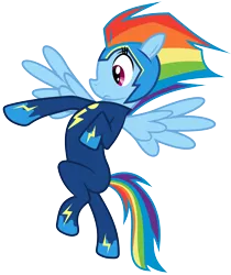 Size: 5036x6000 | Tagged: absurd resolution, artist:masem, clothes, costume, power ponies, power rangers, rainbow dash, safe, season 4, simple background, solo, speculation, tight clothing, transparent background, vector, zapp