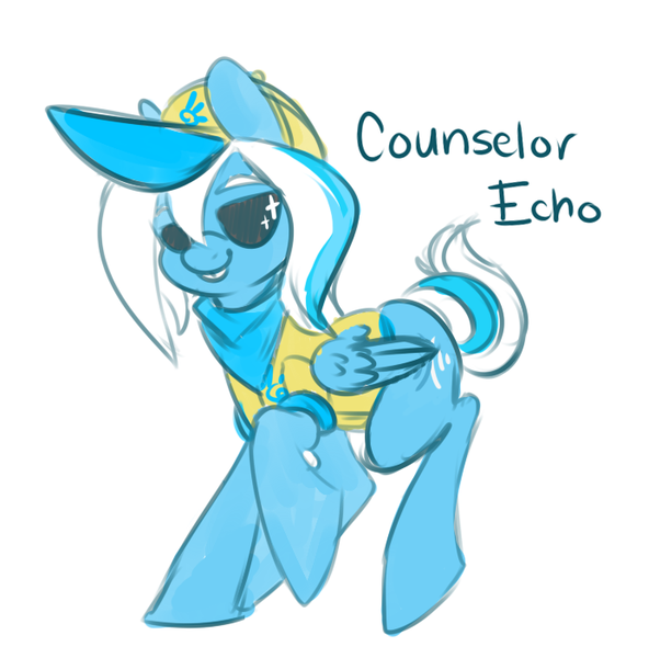 Size: 692x701 | Tagged: artist:ask-echo-wonderbolt, derpibooru import, oc, oc:echo the wonderbolt, safe, solo, sunglasses, unofficial characters only, wonderbolts, wonderbolts uniform