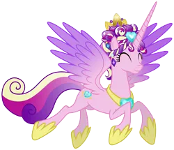 Size: 7100x6100 | Tagged: safe, artist:jordila-forge, derpibooru import, princess cadance, alicorn, pony, games ponies play, absurd resolution, ceremonial headdress, colored wings, eyes closed, female, flying, gem, gradient wings, mare, simple background, solo, transparent background, vector