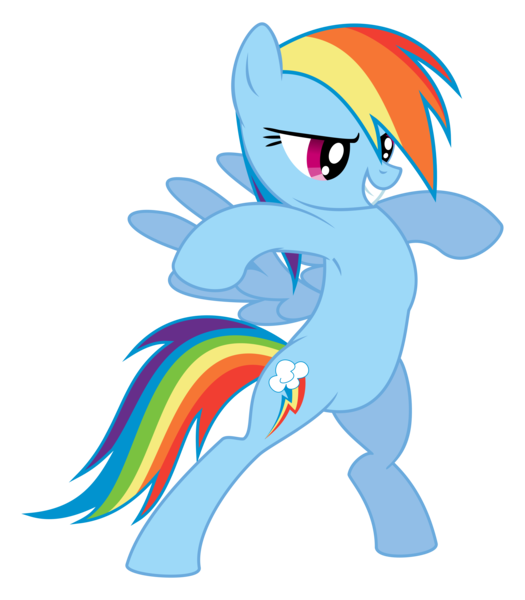 Size: 7000x8000 | Tagged: safe, artist:emberfiremane, derpibooru import, rainbow dash, pegasus, pony, may the best pet win, absurd resolution, bipedal, female, mare, puffed chest, simple background, solo, transparent background, vector