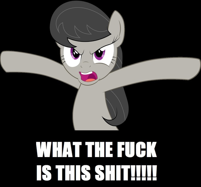 Size: 1007x937 | Tagged: artist:cubonator, derpibooru import, octavia melody, reaction image, safe, solo, vulgar, wtf