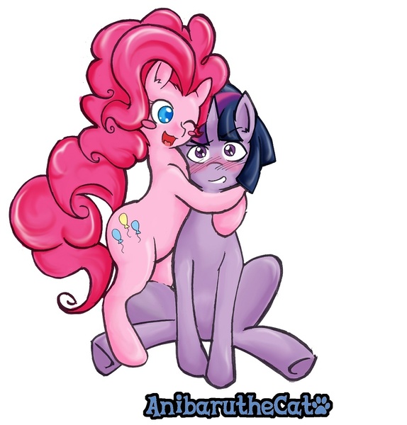Size: 1056x1104 | Tagged: safe, artist:anibaruthecat, derpibooru import, pinkie pie, twilight sparkle, earth pony, pony, unicorn, blushing, dusk shine, dusk shine gets all the mares, duskpie, female, half r63 shipping, male, rule 63, shipping, straight, the unexpected love life of dusk shine, twinkie, unicorn dusk shine