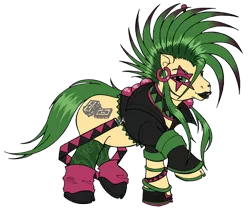 Size: 800x677 | Tagged: artist:random-explosion, derpibooru import, echo, g1, mohawk, ponified, punk, safe, solo, utauloid